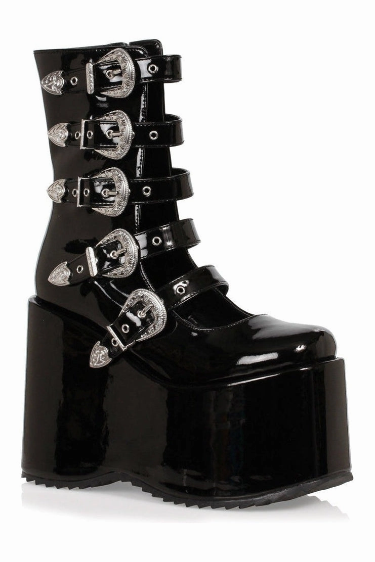 500-ASH Ankle Boot | Black Patent