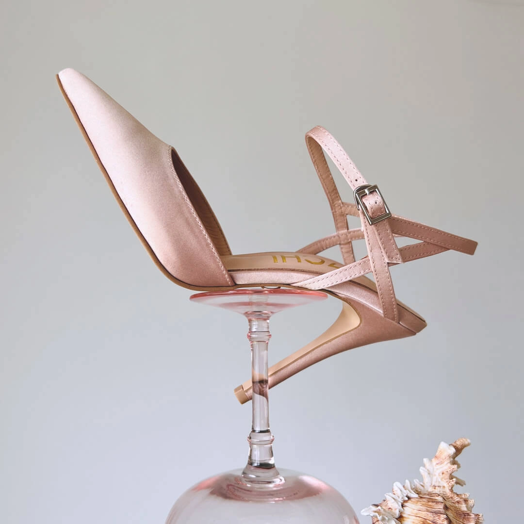 *UK size 2 - BALLAD - beige, 9cm heels