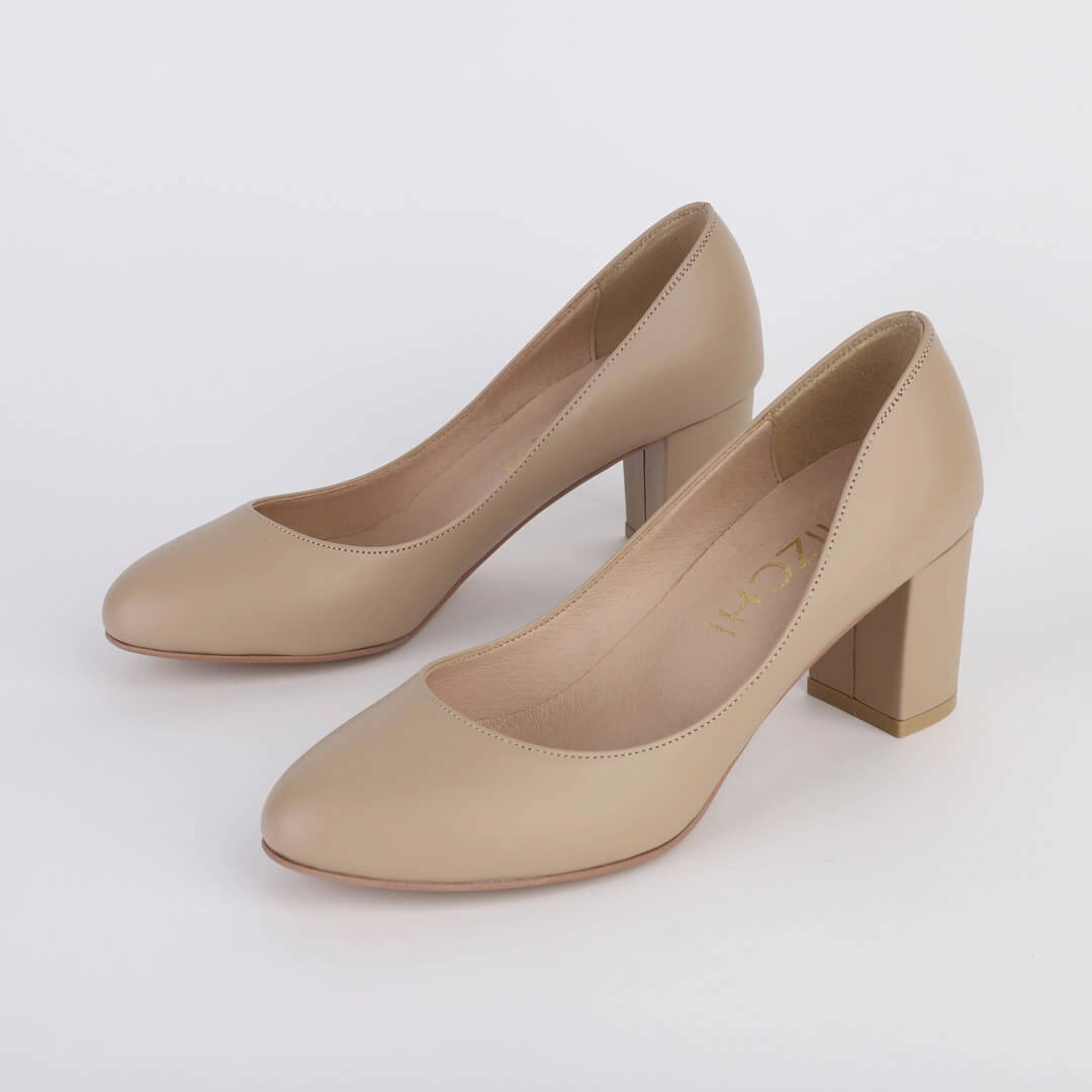 *UK size 2 - DEBBIE - beige, 6cm heels
