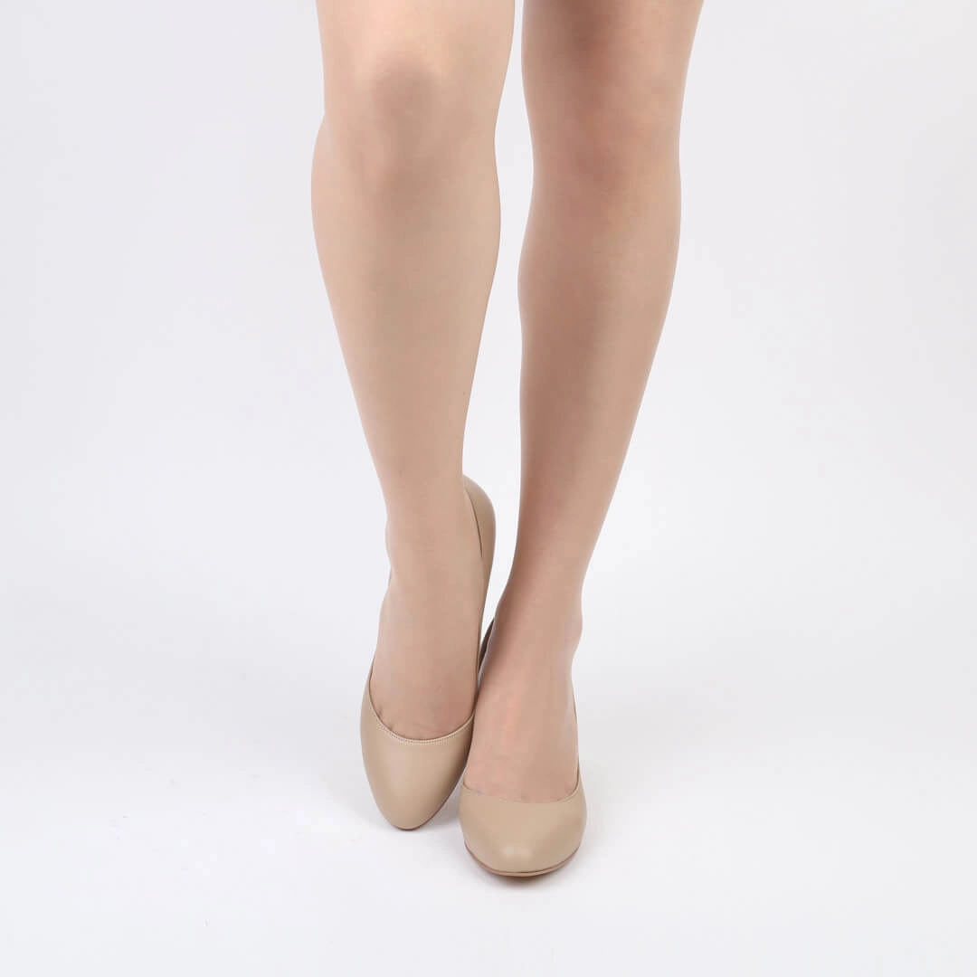 *UK size 2 - DEBBIE - beige, 6cm heels