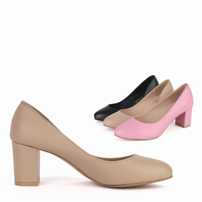 *UK size 2 - DEBBIE - beige, 6cm heels