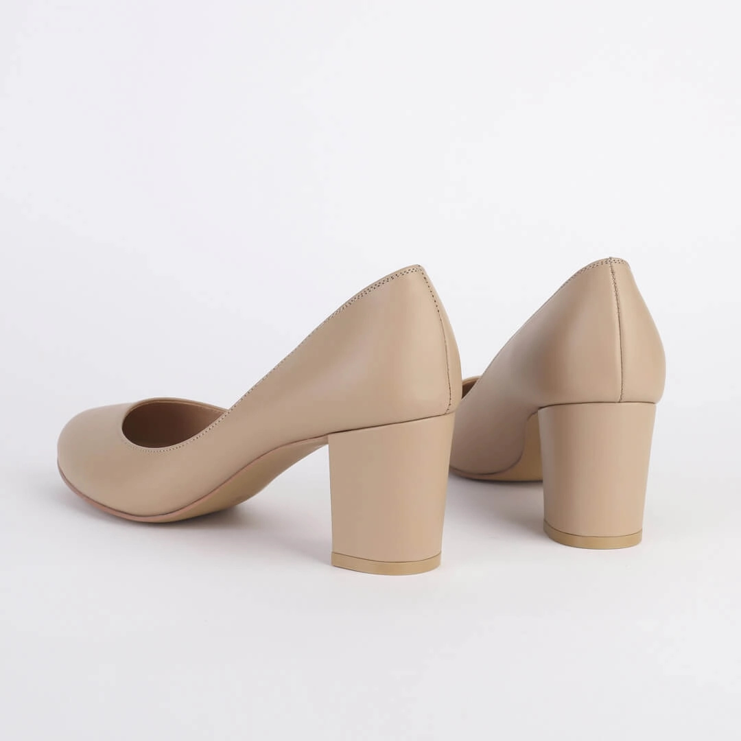 *UK size 2 - DEBBIE - beige, 6cm heels
