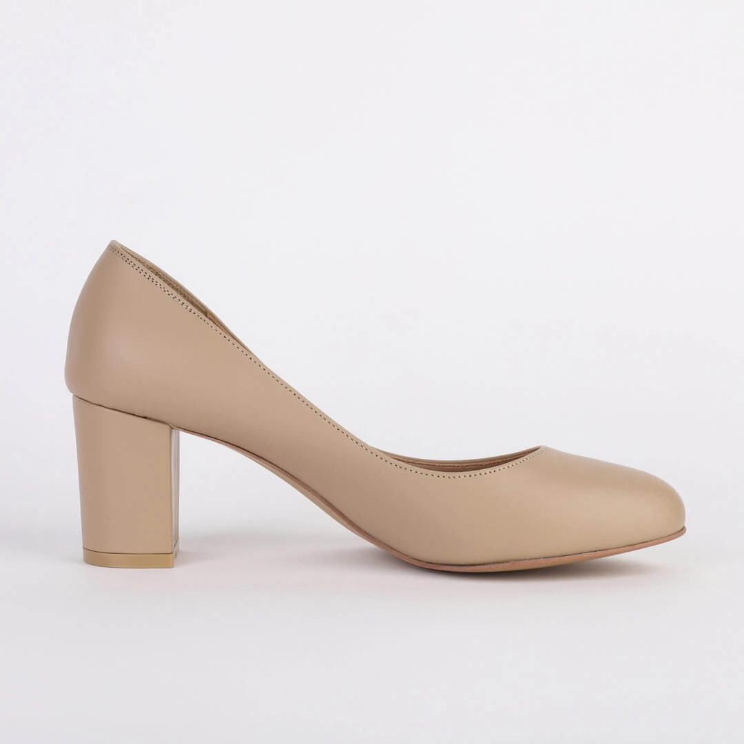 *UK size 2 - DEBBIE - beige, 6cm heels