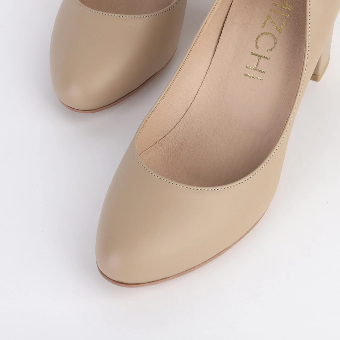 *UK size 2 - DEBBIE - beige, 6cm heels