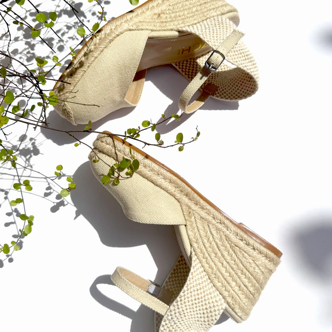 *VITTORIA - black ankle strap espadrilles