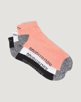 Accion driMOTION Low Cut Socks - 3 Pack - Black/White/Blush Pink