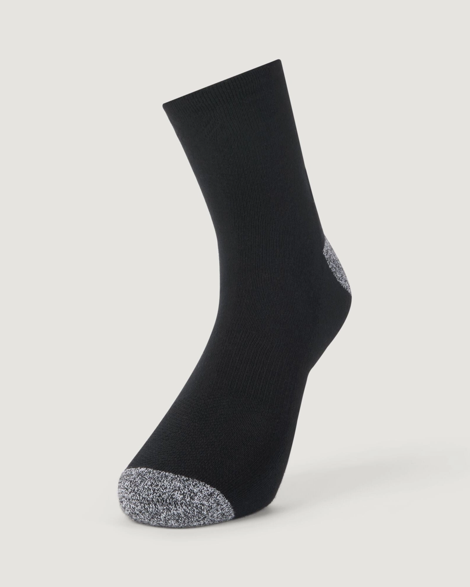 Accion driMOTION Quarter Crew Socks - 2 Pack - Black/White