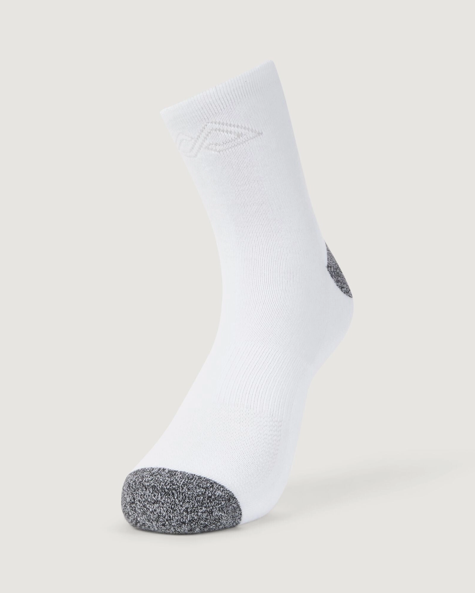 Accion driMOTION Quarter Crew Socks - 2 Pack - Black/White