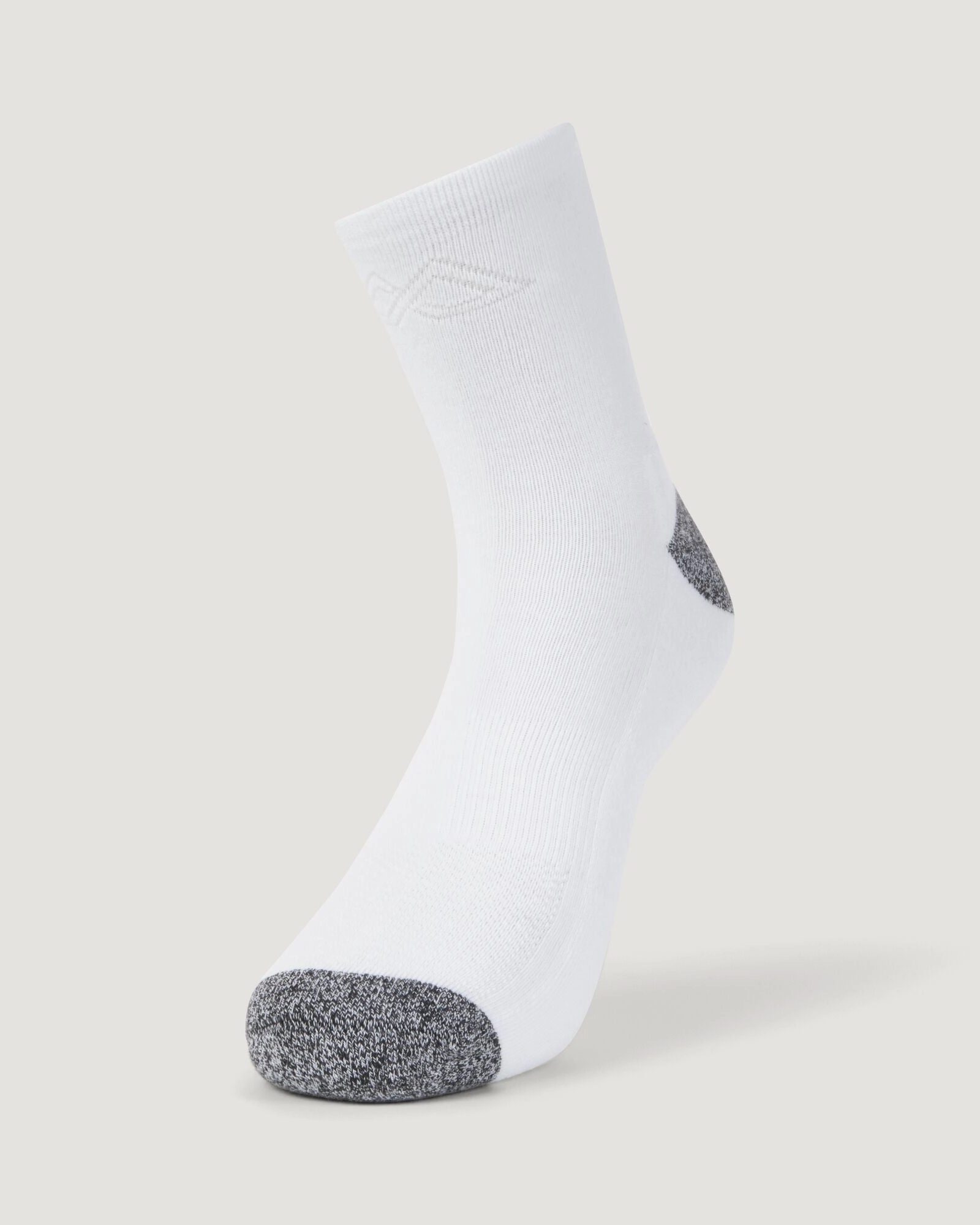 Accion driMOTION Quarter Crew Socks - 2 Pack - White/Blush Pink