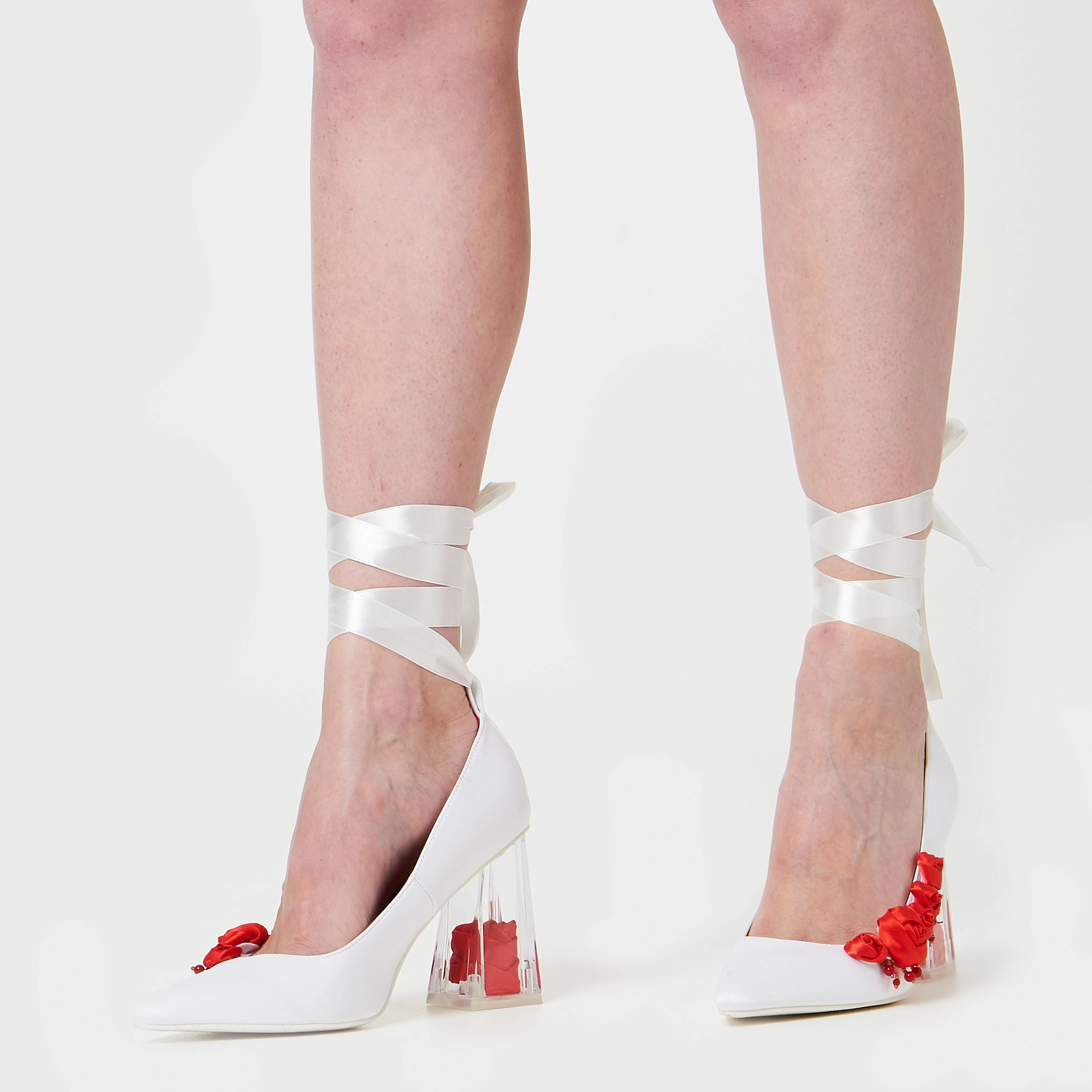 Bella’s Nightmare Rose Heels - Pearl