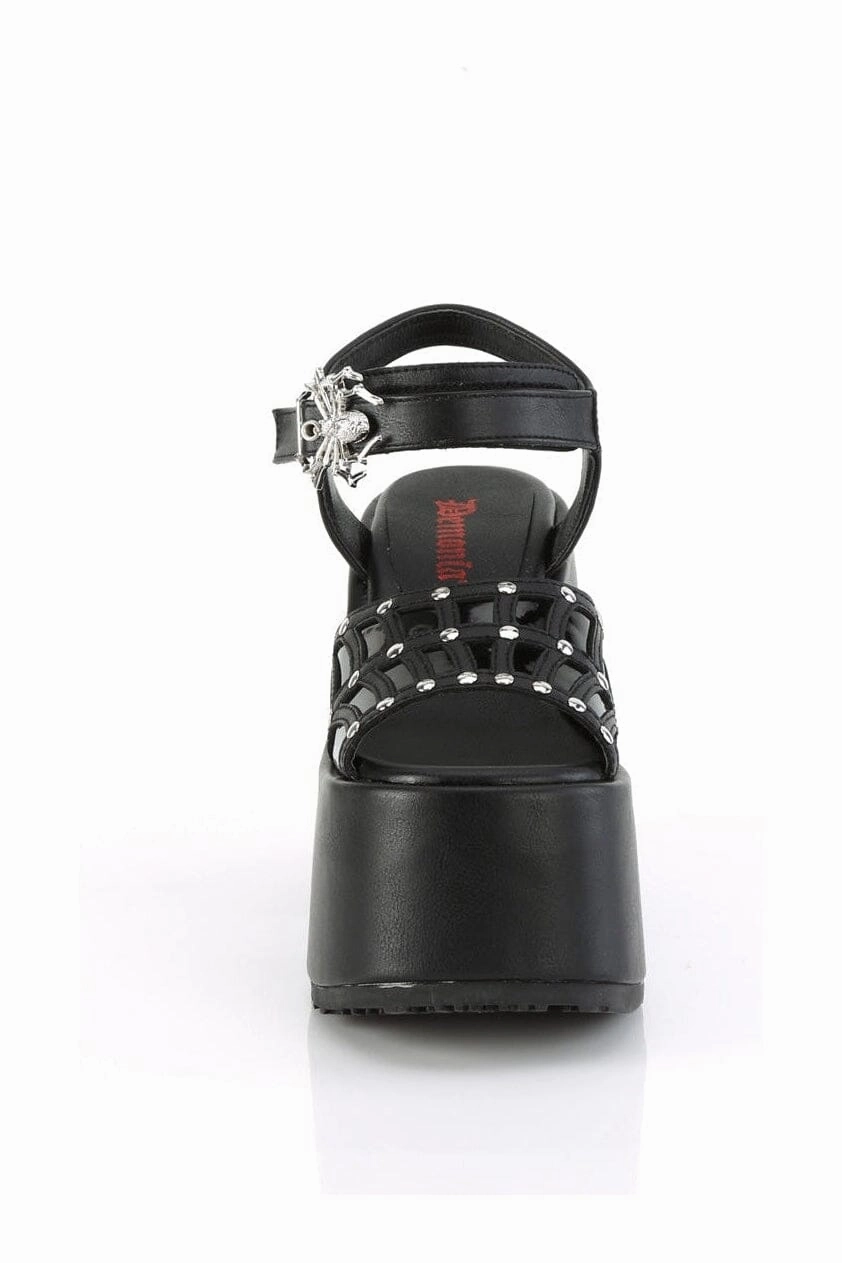 CAMEL-17 Black Vegan Leather Sandal