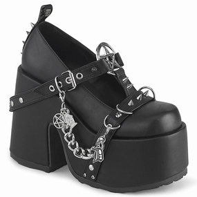 CAMEL-33  Black Vegan Leather