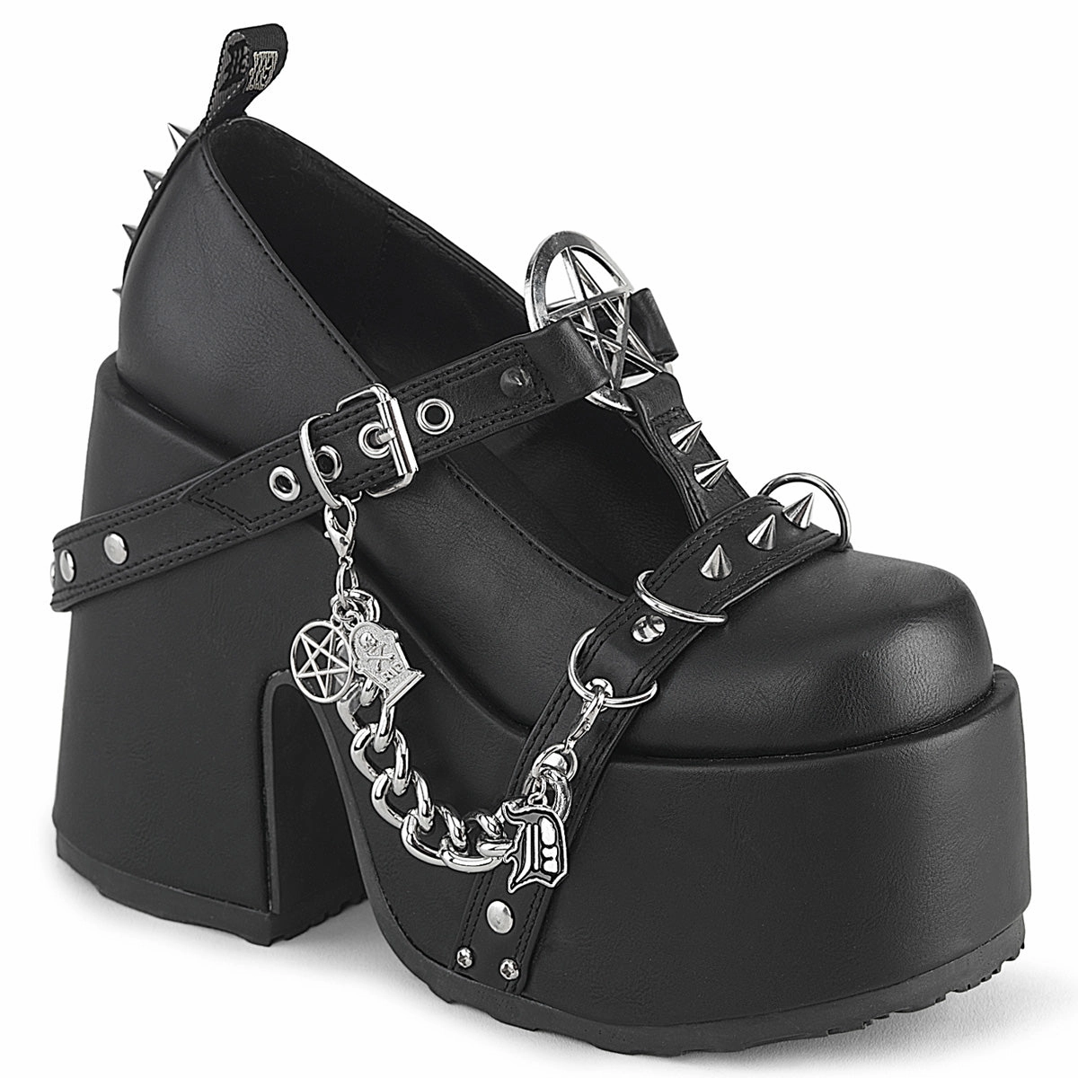 CAMEL-33  Black Vegan Leather
