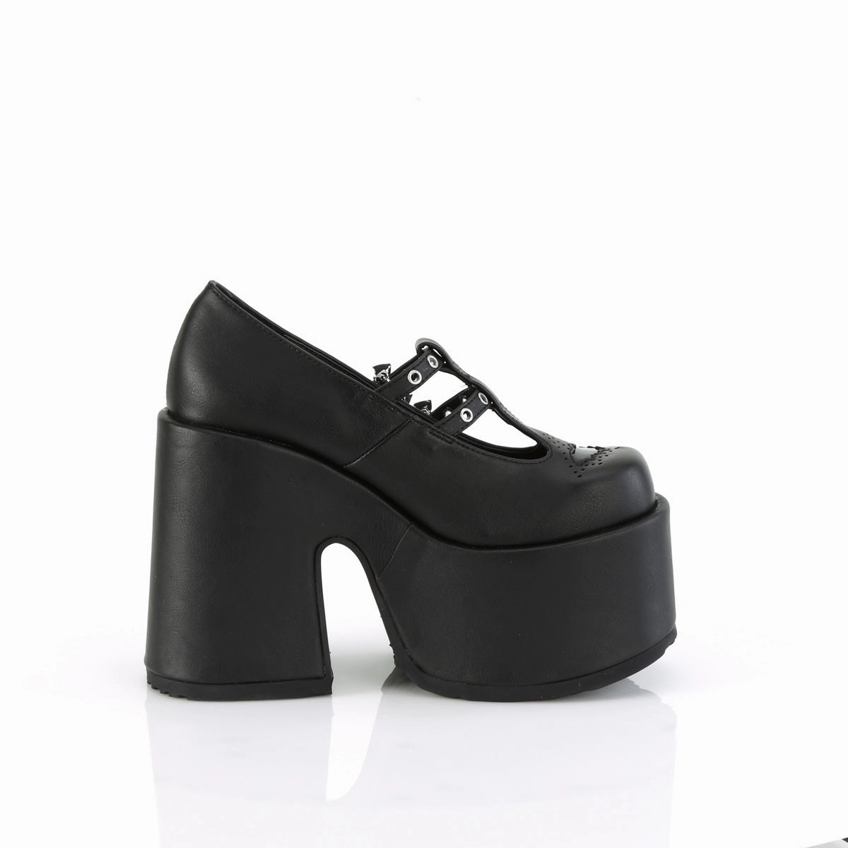 CAMEL-55  Black Vegan Leather