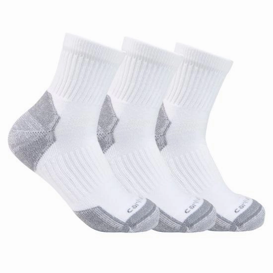 Carhartt Men's Midweight Cotton Blend Quarter Sock 3-Pack