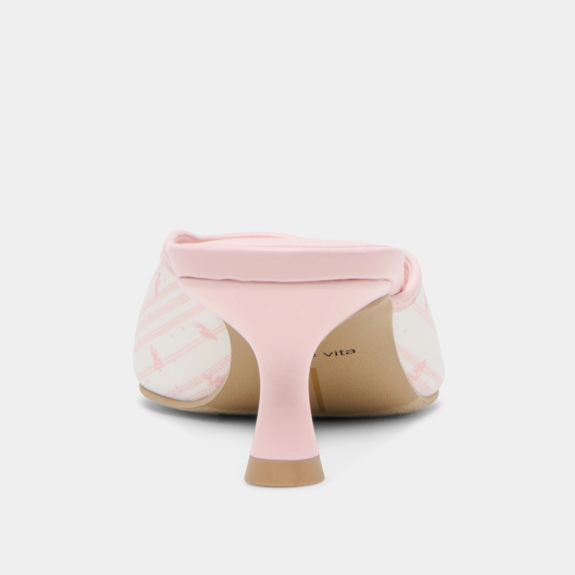 CLEO X BYRDIE GOLF HEELS PINK FLORAL SATIN