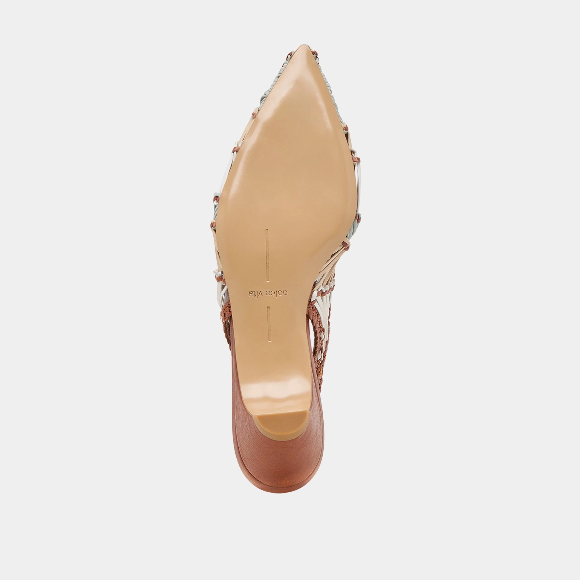 DAFNEY HEELS TAN MULTI WOVEN LEATHER