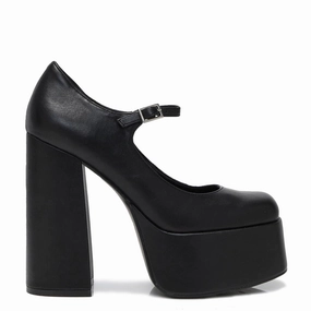 Darkbloom Black Platform Heels-Size 6-Clearance
