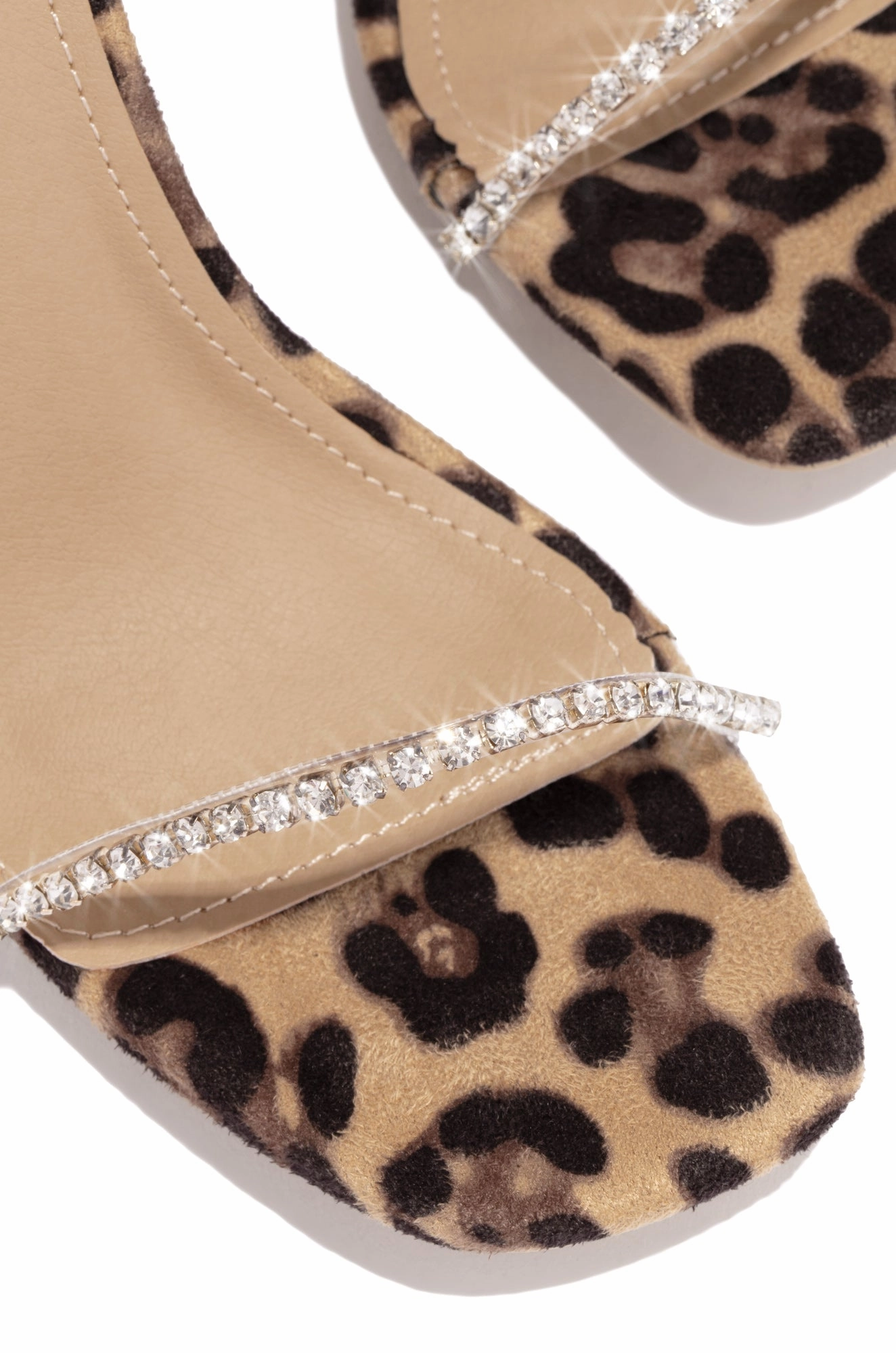 Dubai Embellished Mule Heels - Leopard