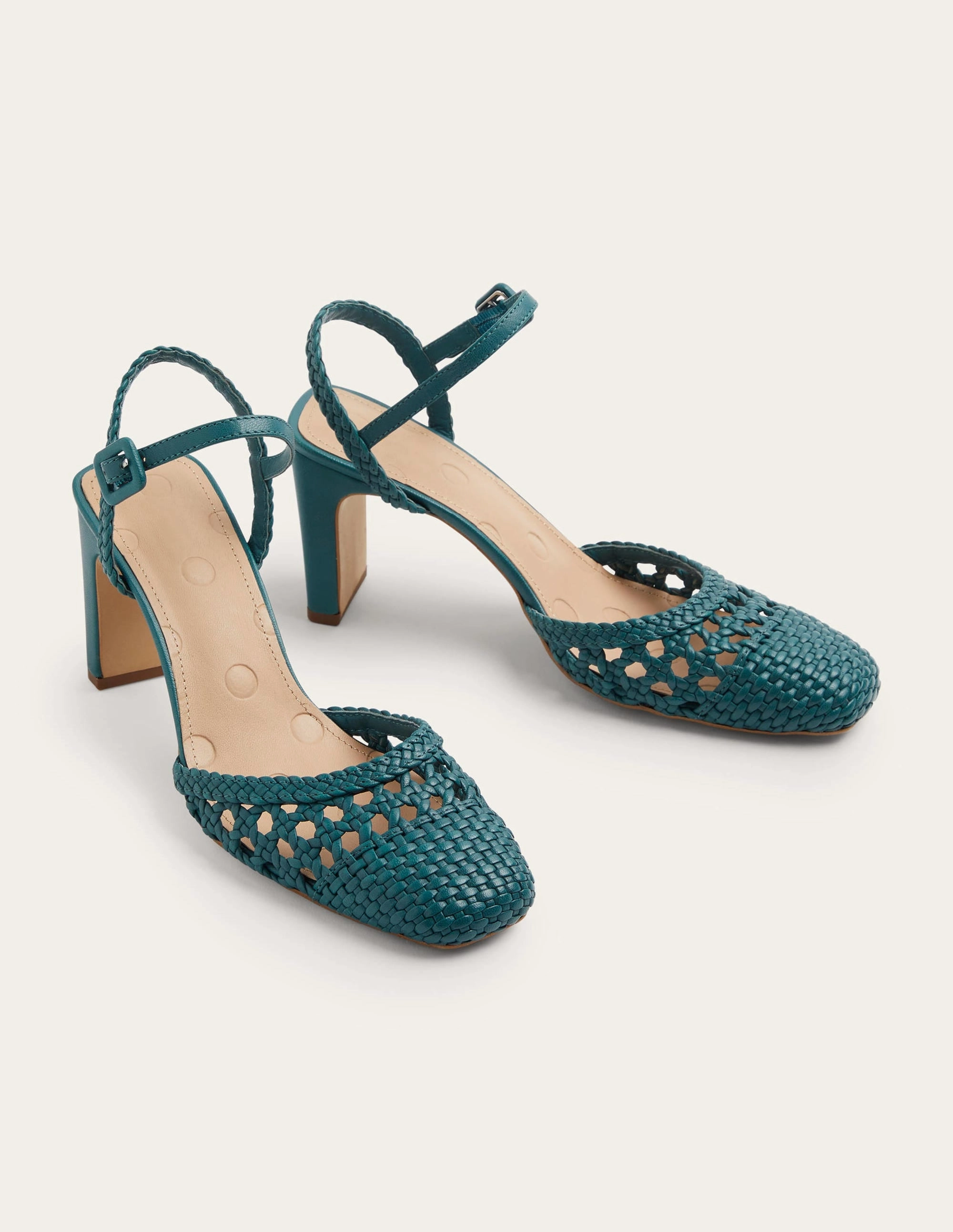 Ellie Woven Slingback Heels-Chesapeake Bay