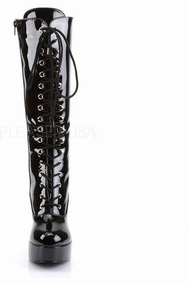 EXOTICA-2020 Knee Boot | Black Patent