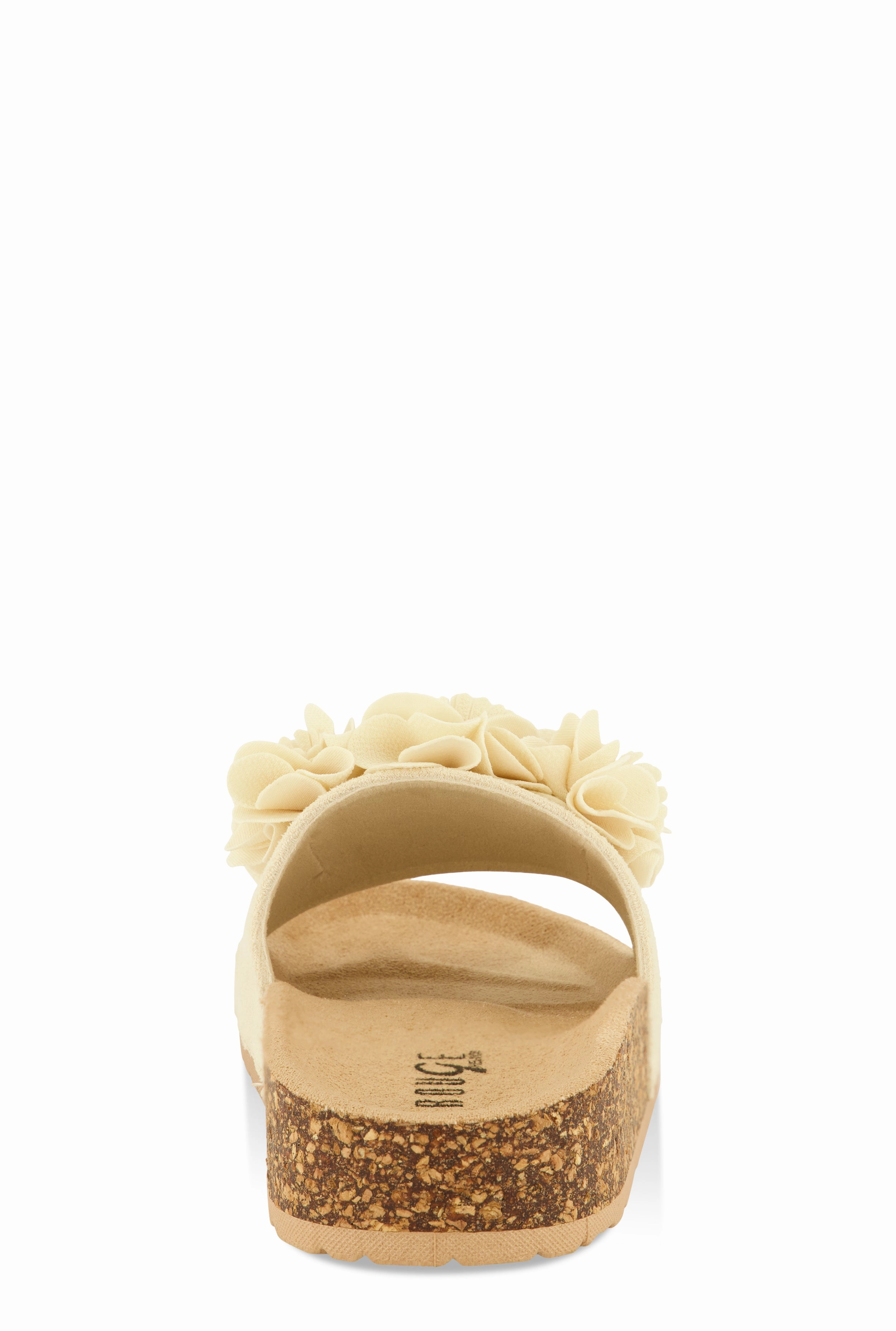 Flower Petal Band Platform Slide Sandals