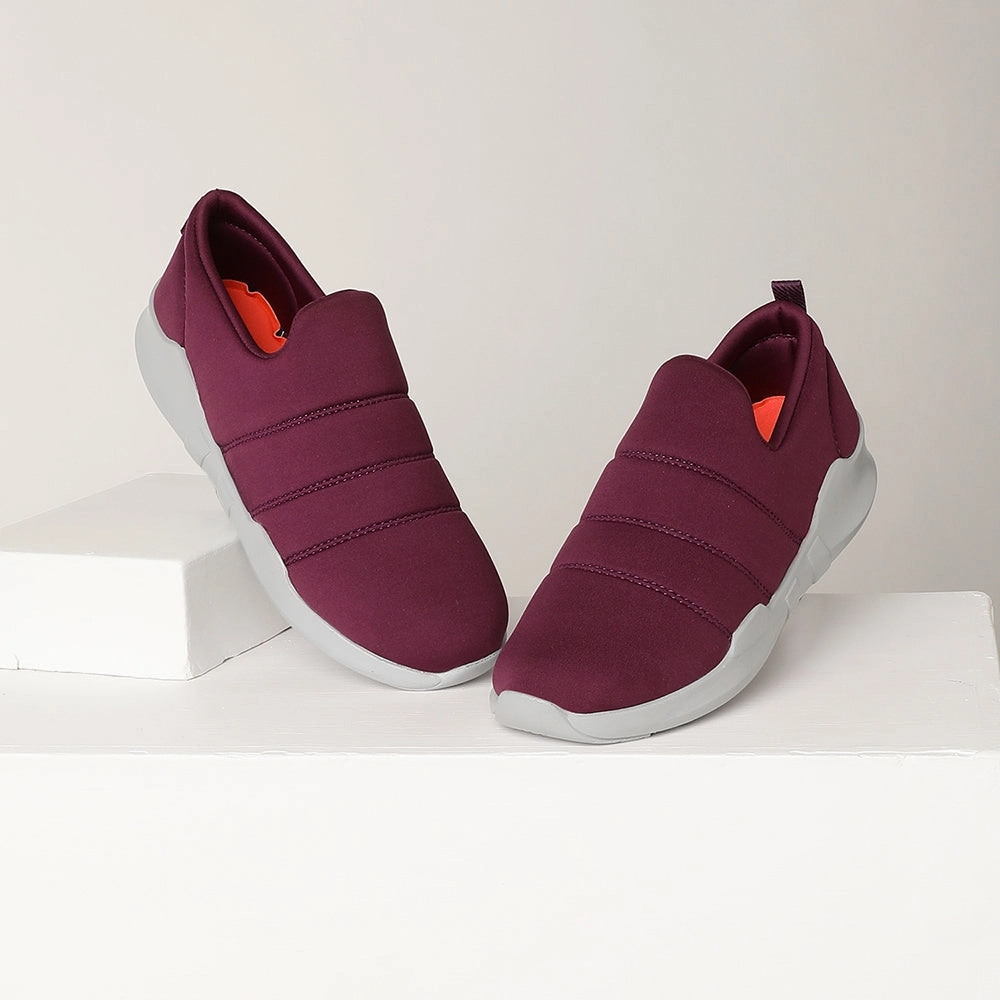 Force 10 Non Lacing Purple Casual Shoes For Women AVILA-26 By Liberty
