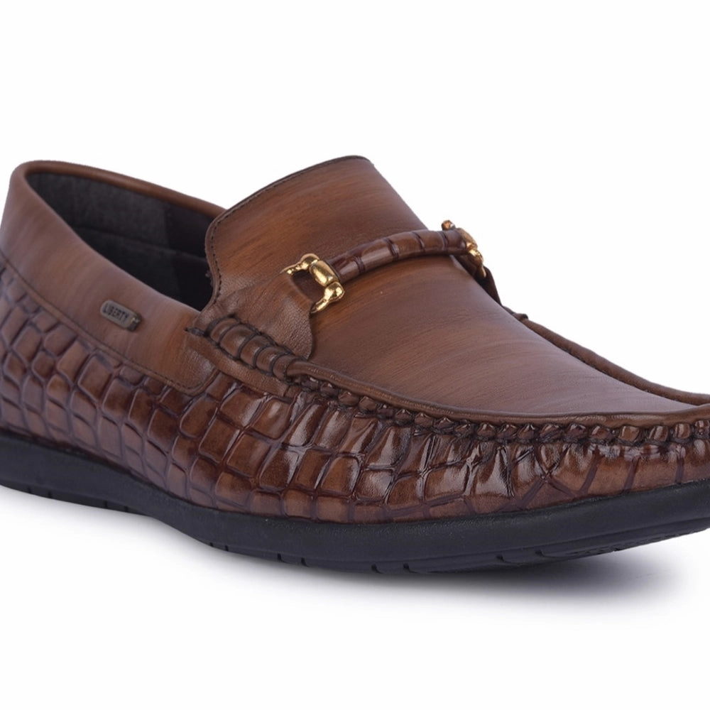 Fortune Tan Casual Non Lacing Shoes For Men OSL19 By Liberty