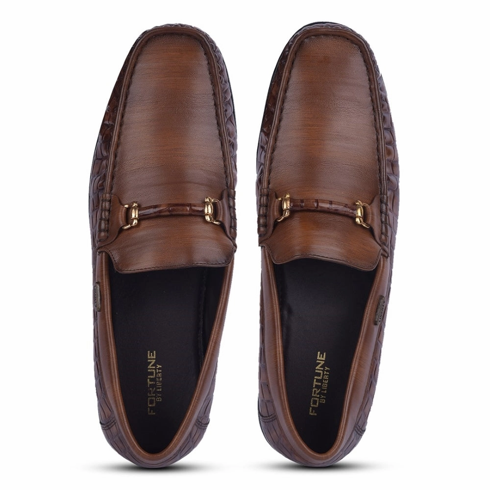 Fortune Tan Casual Non Lacing Shoes For Men OSL19 By Liberty