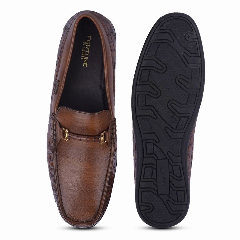 Fortune Tan Casual Non Lacing Shoes For Men OSL19 By Liberty