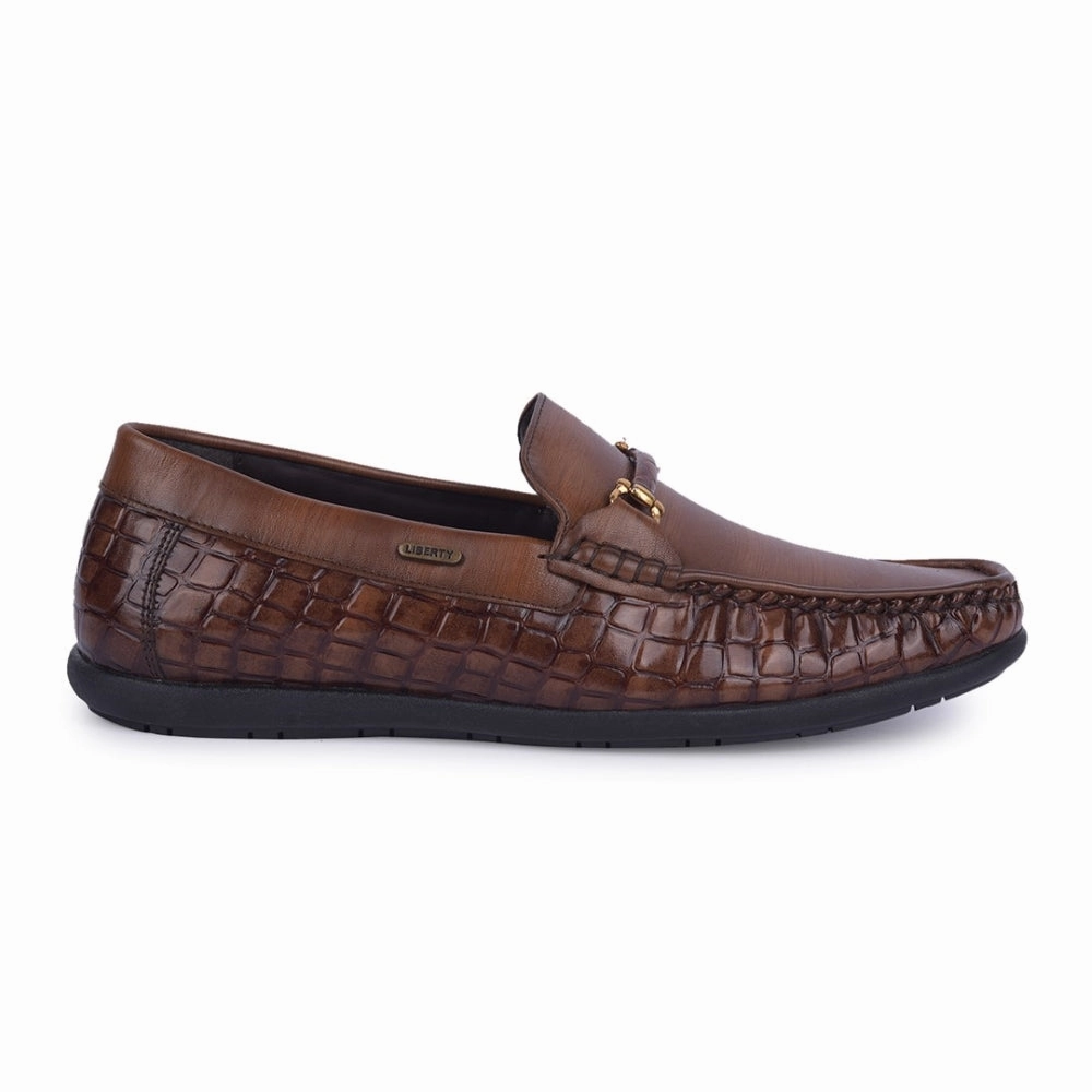 Fortune Tan Casual Non Lacing Shoes For Men OSL19 By Liberty
