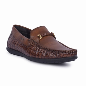 Fortune Tan Casual Non Lacing Shoes For Men OSL19 By Liberty