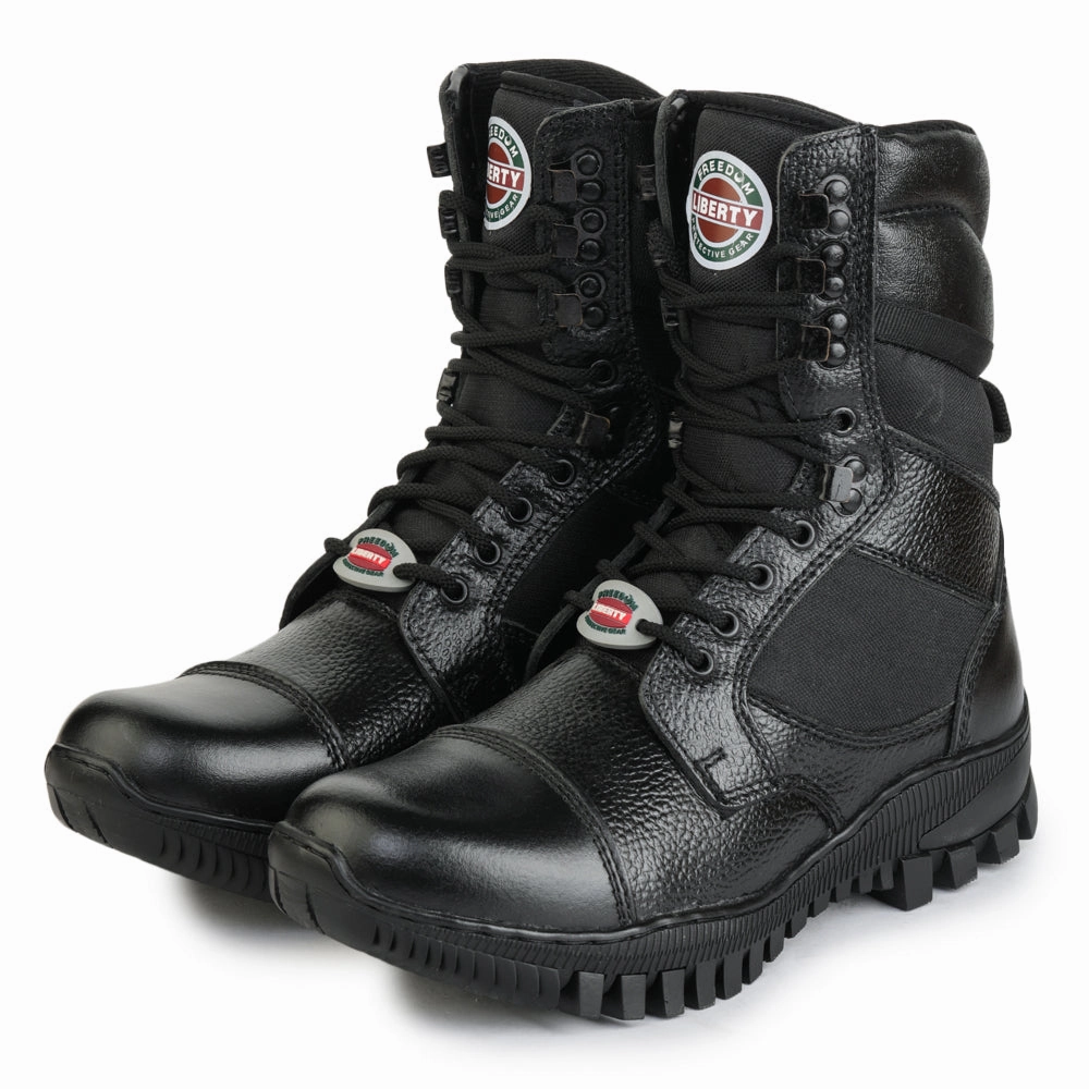 Freedom By Liberty Mens SOLDIER-01 Defence Lacing Black Trekking Boots