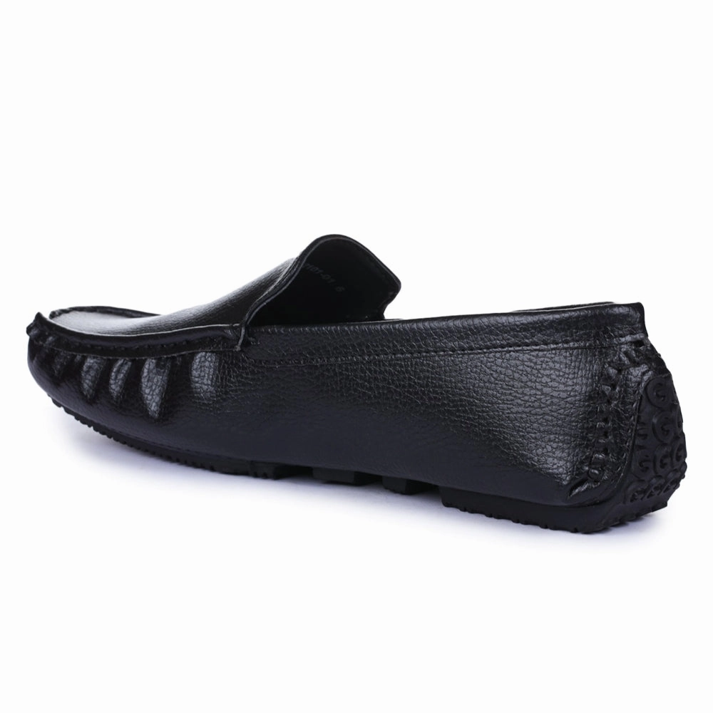 Gliders Black Casual Loafer Shoes For Men 2101-01 By Liberty