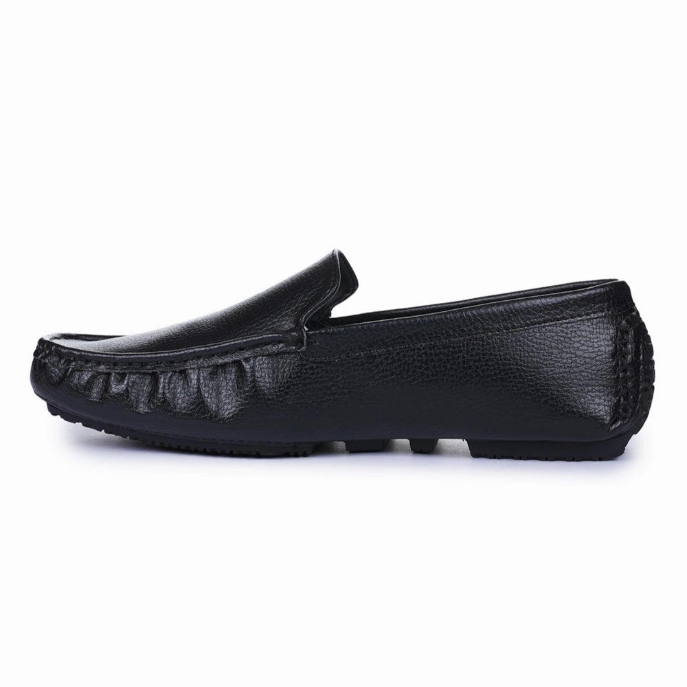 Gliders Black Casual Loafer Shoes For Men 2101-01 By Liberty
