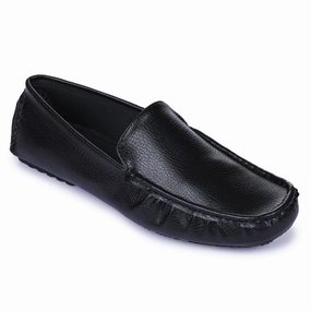 Gliders Black Casual Loafer Shoes For Men 2101-01 By Liberty