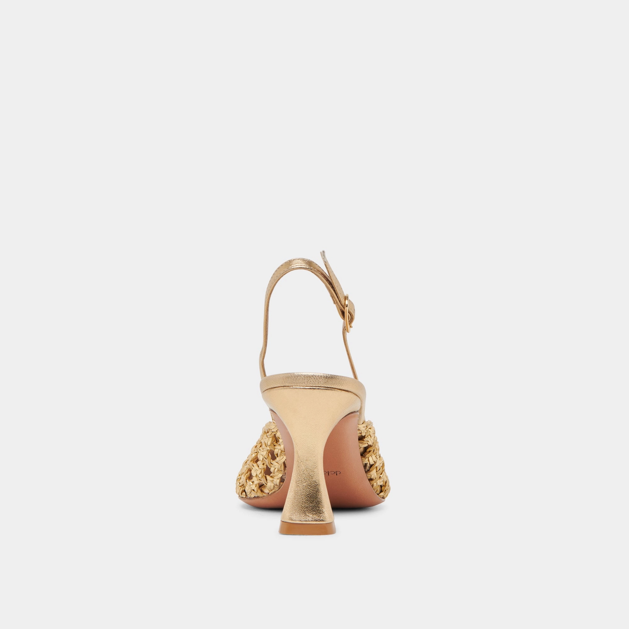 GLORIA HEELS GOLD WOVEN
