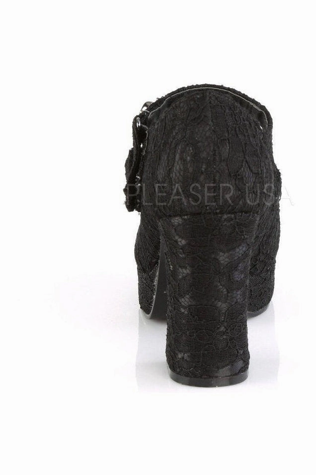 GOTHIKA-09 Demonia Maryjane | Black Genuine Satin