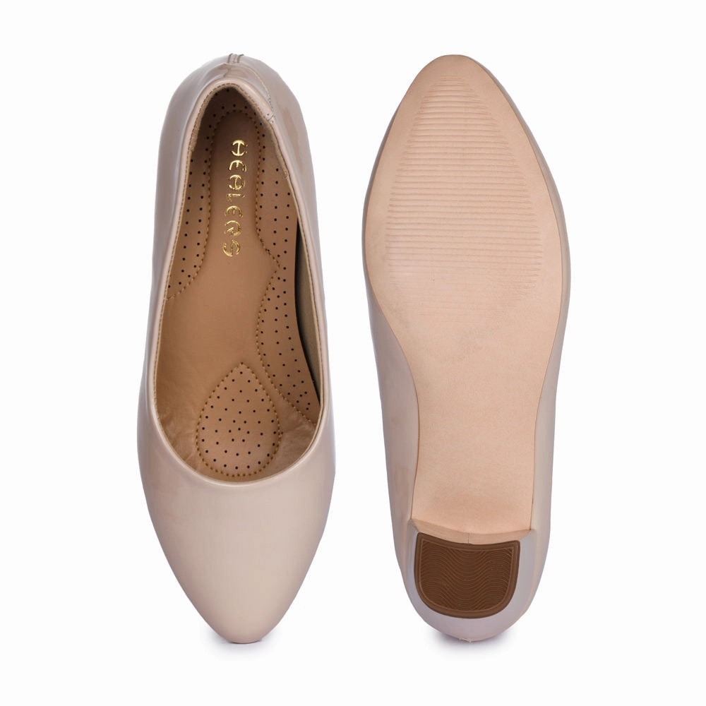 Healers Fashion (Beige) Ballerina Shoes For Women HM6-08 By Liberty