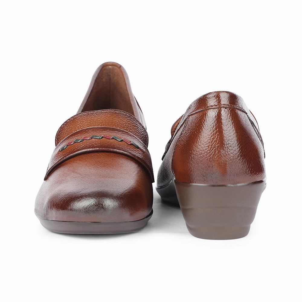 Healers Formal Tan Wedge Heel Ballerina For Women T840-02 By Liberty