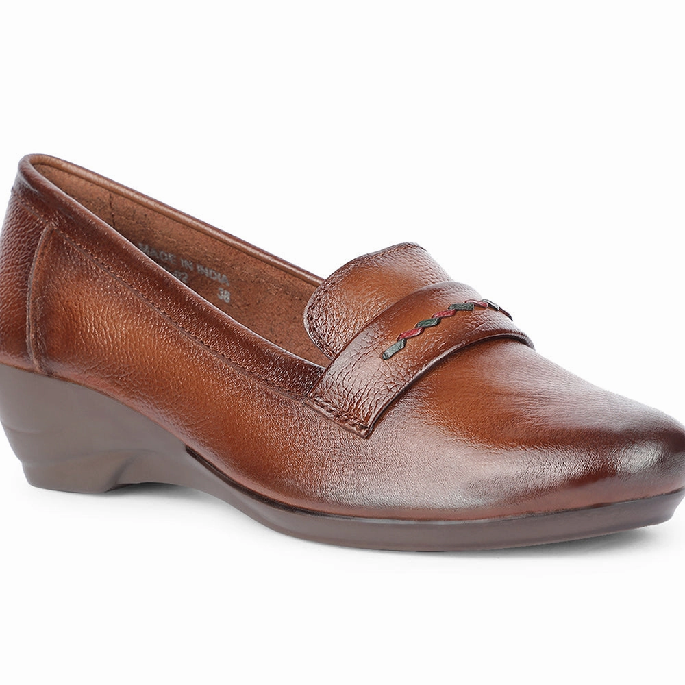 Healers Formal Tan Wedge Heel Ballerina For Women T840-02 By Liberty