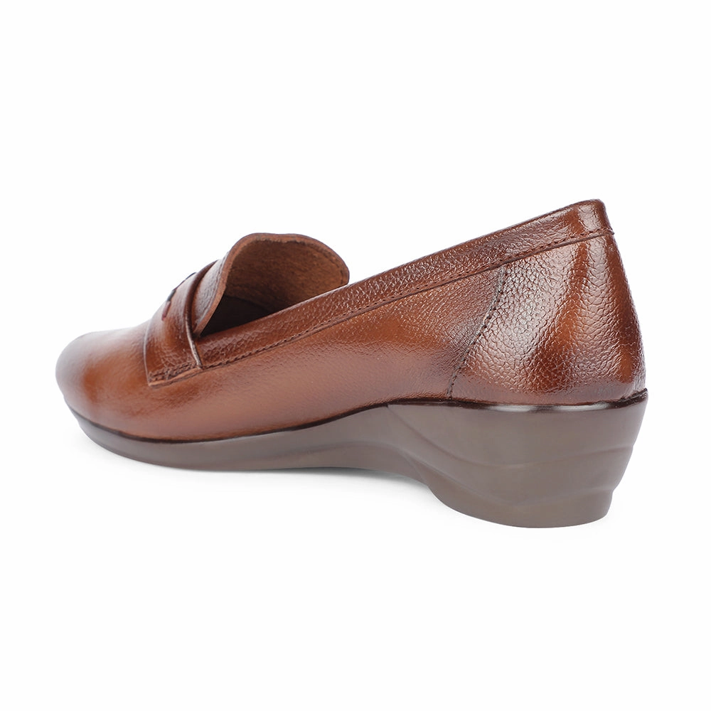 Healers Formal Tan Wedge Heel Ballerina For Women T840-02 By Liberty