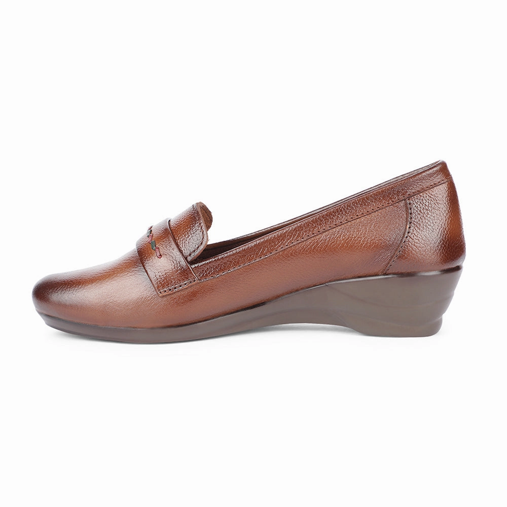 Healers Formal Tan Wedge Heel Ballerina For Women T840-02 By Liberty