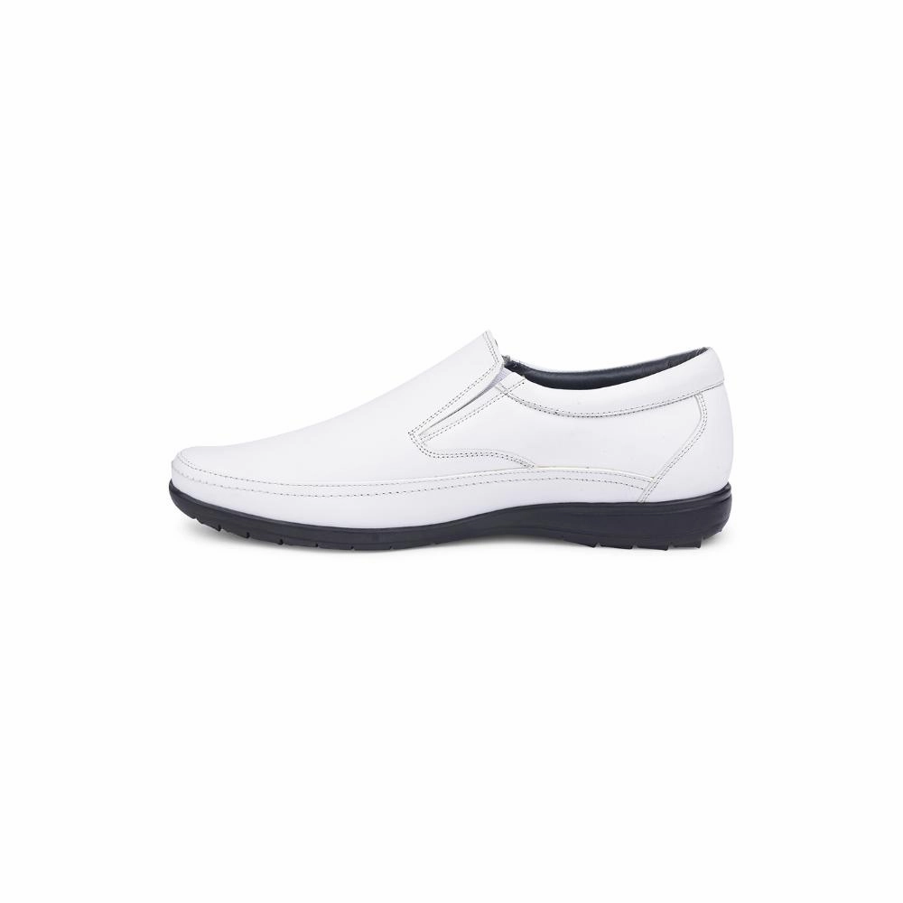 Healers White Formal Non Lacing Shoes For Men HA1-11 By Liberty