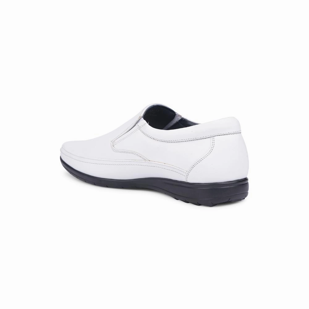 Healers White Formal Non Lacing Shoes For Men HA1-11 By Liberty
