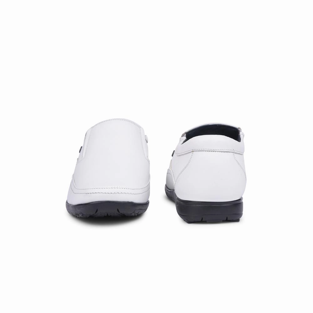 Healers White Formal Non Lacing Shoes For Men HA1-11 By Liberty