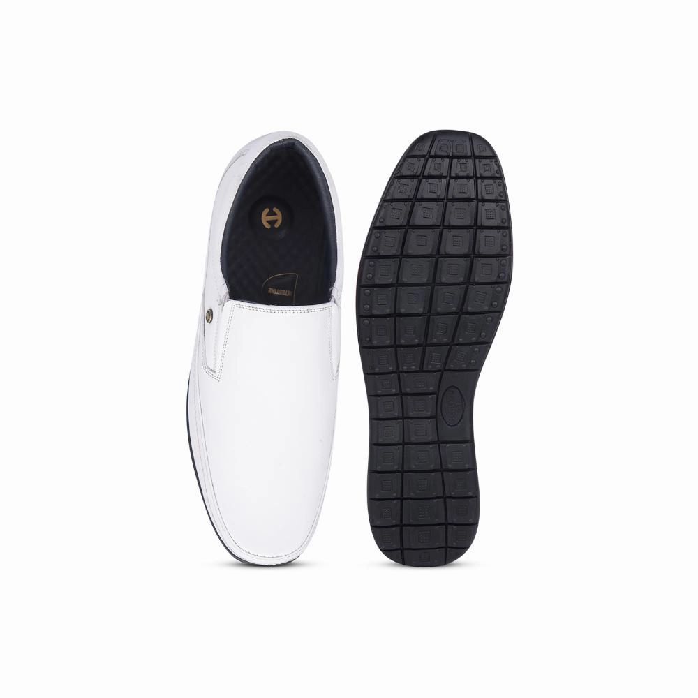 Healers White Formal Non Lacing Shoes For Men HA1-11 By Liberty