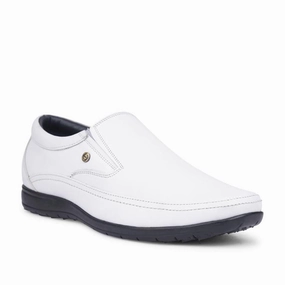 Healers White Formal Non Lacing Shoes For Men HA1-11 By Liberty