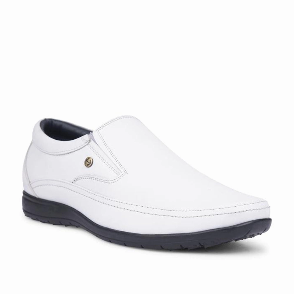 Healers White Formal Non Lacing Shoes For Men HA1-11 By Liberty