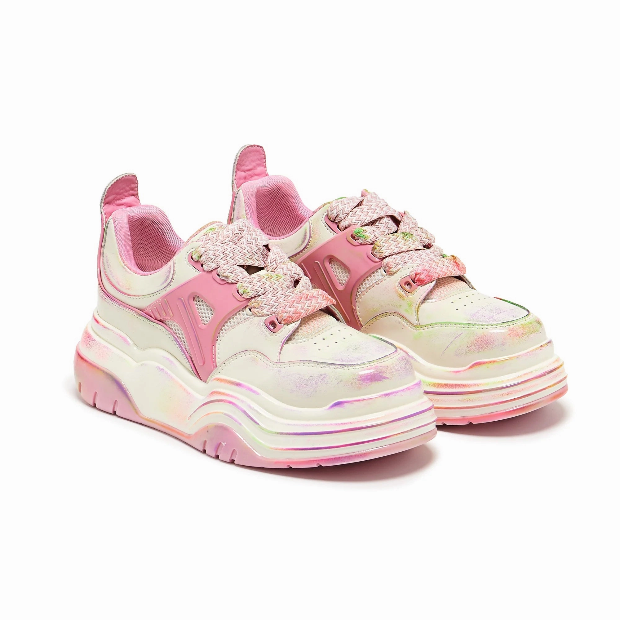 Kaleidoscopic Platform Trainers - Rainbow